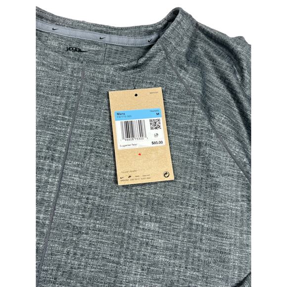 Men’s Nike Yoga Dri-Fit Crew Longsleeve Shirt in Gray, size M, NWT - Picture 9 of 11